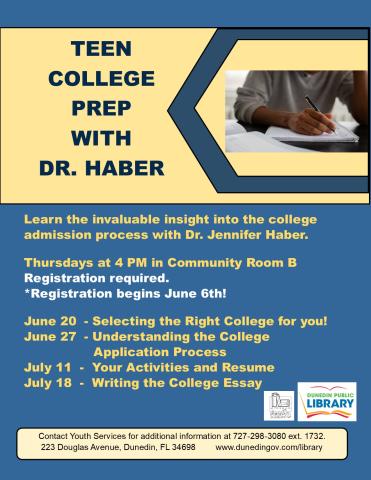 College Prep Workshop Series with Dr. Haber
