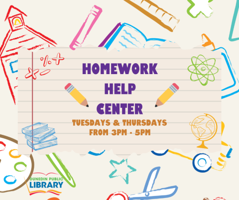 Homework Help center, contains pencils, scissors and school related items.