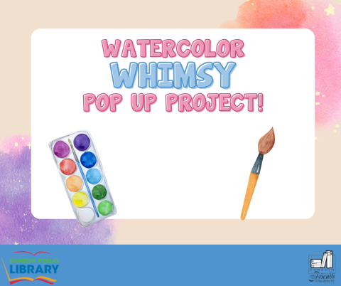 Watercolor background with paint brush and palette