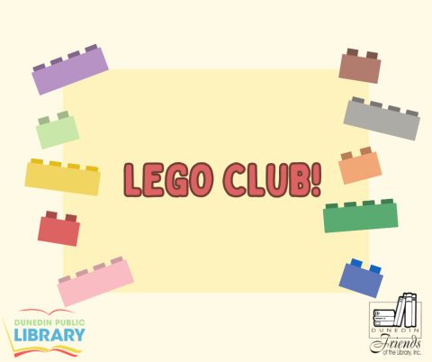 Text with Lego bricks surrounding it