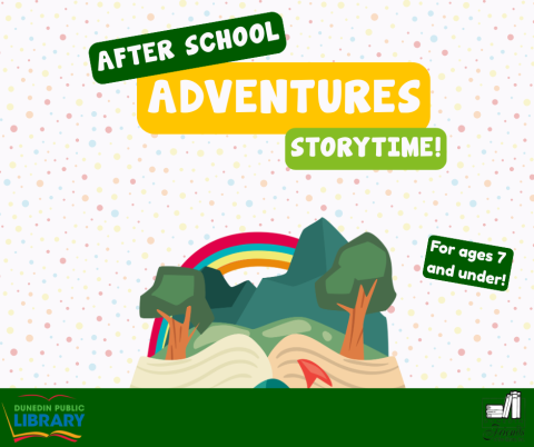 A book full of trees and a rainbow, text