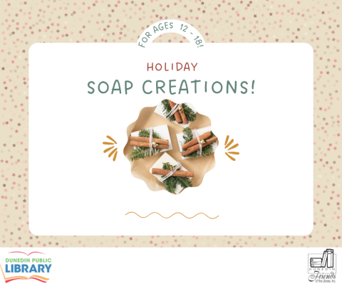 Text with picture of holiday inspired soap