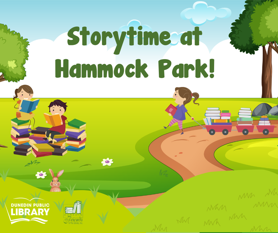 Images of children reading in the park