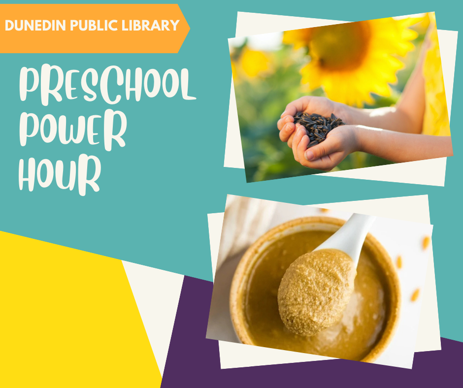 Pictures of sunflower seeds and sun butter with text