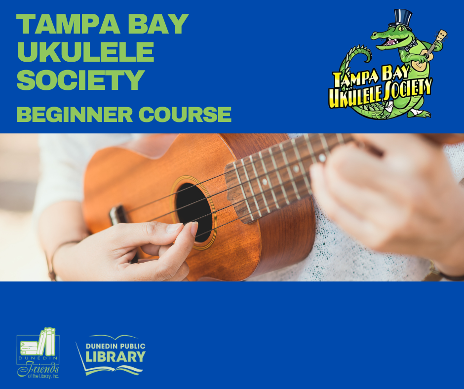 picture of someone playing a ukulele with text