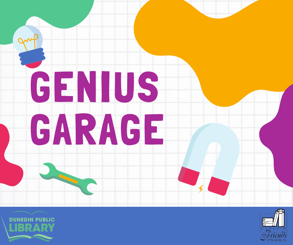 Colorful tools and abstract shapes with title