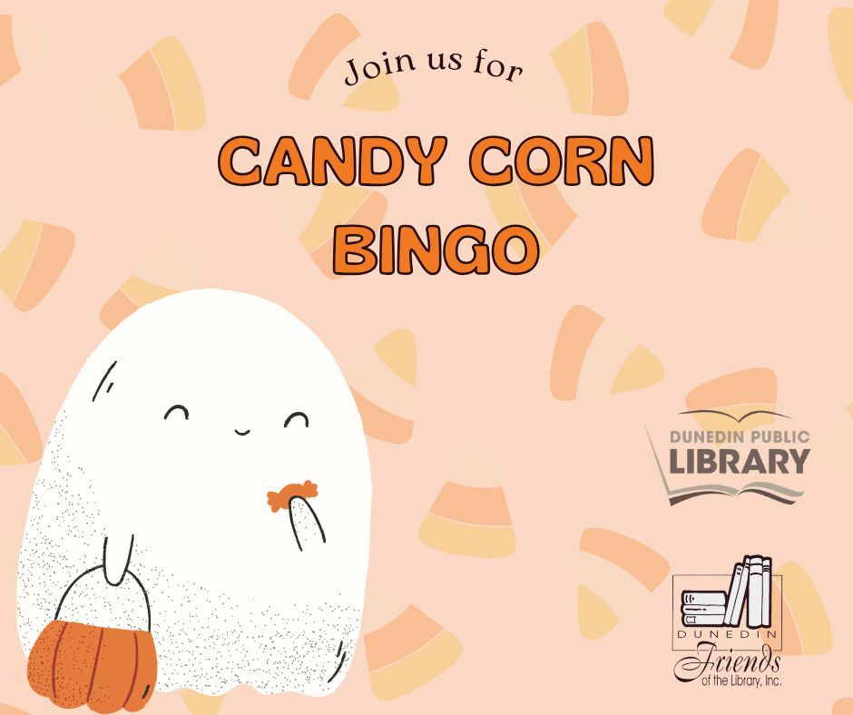 Ghost with candy and text