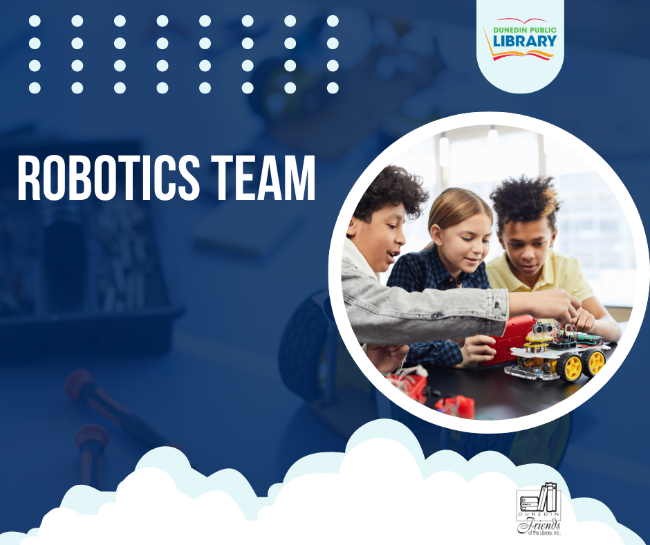 Text with picture of kids build a robot together