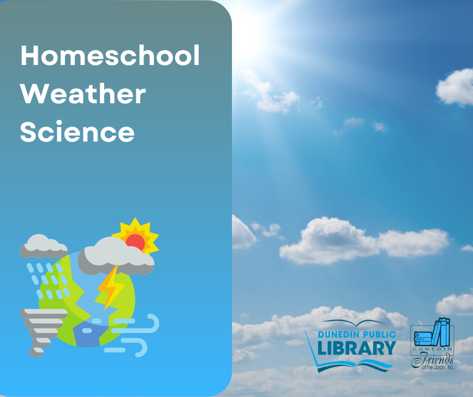 Text with weather symbol and picture of a sunny sky